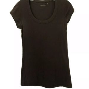 Caslon Scoop Neck T-shirt Women’s Small Brown